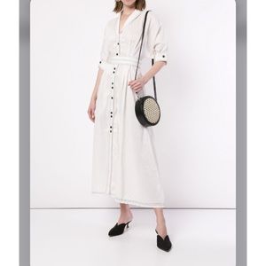 Aje.  White Hudson Contrast Stitch Dress